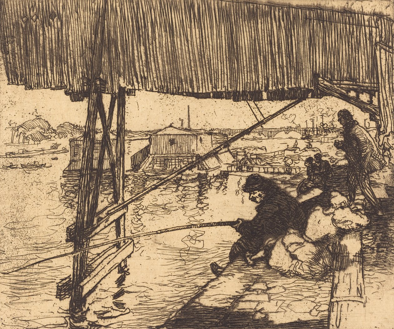 Onder de brug van Bercy, 1894 door Auguste Lepere