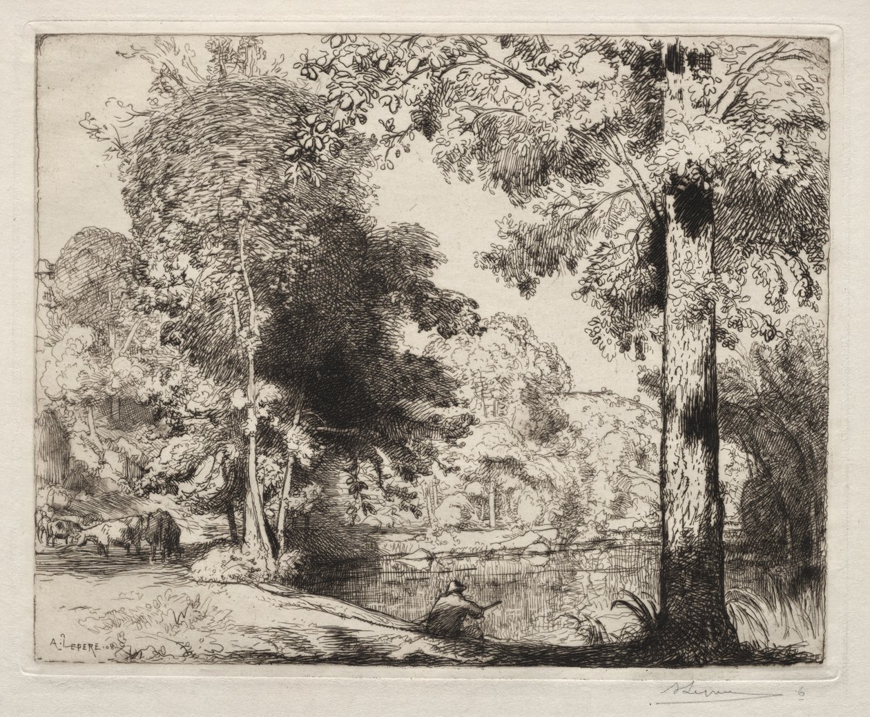 Bords de la Vie door Auguste Louis Lepère