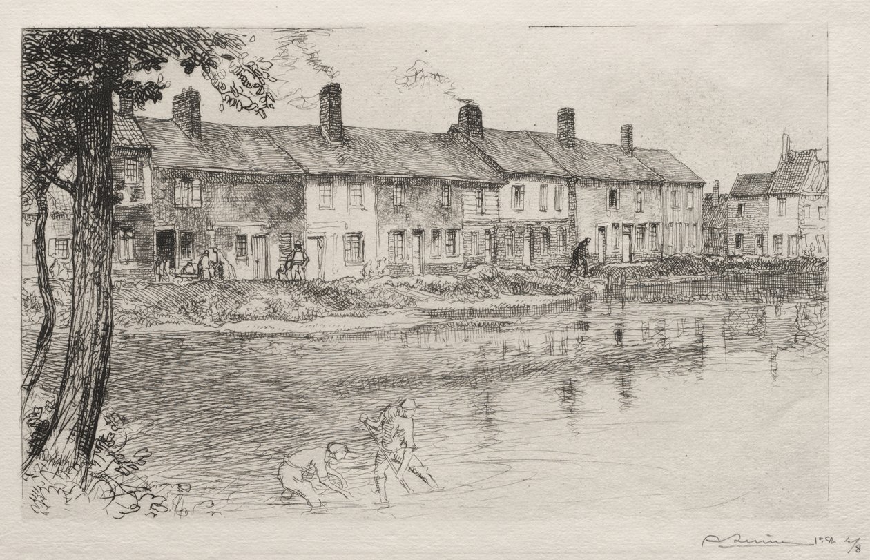 De vijver van de weide, Crèvecœur door Auguste Louis Lepère