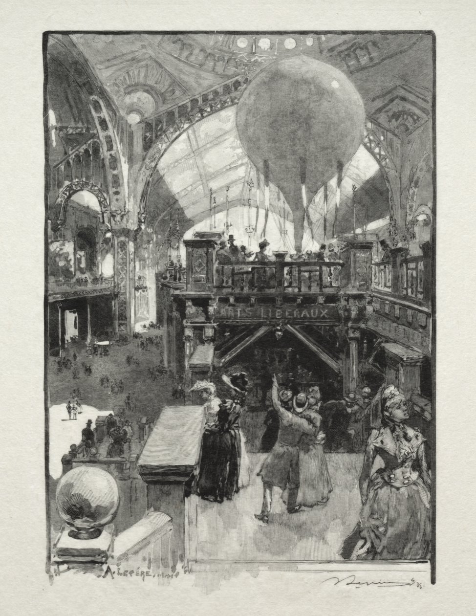 Het Paleis van de Vrije Kunsten, Interieur door Auguste Louis Lepère