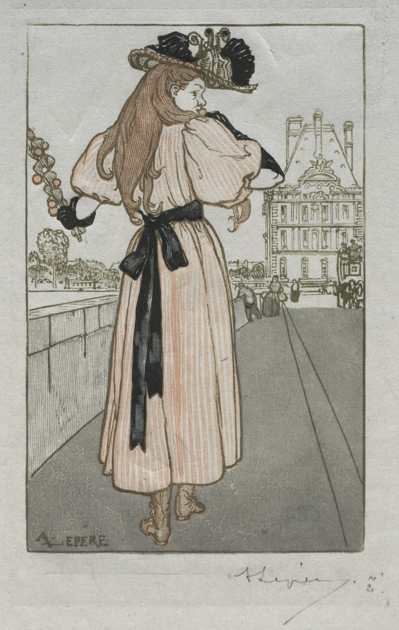 Parijs Almanak, 1897: Lente door Auguste Louis Lepère