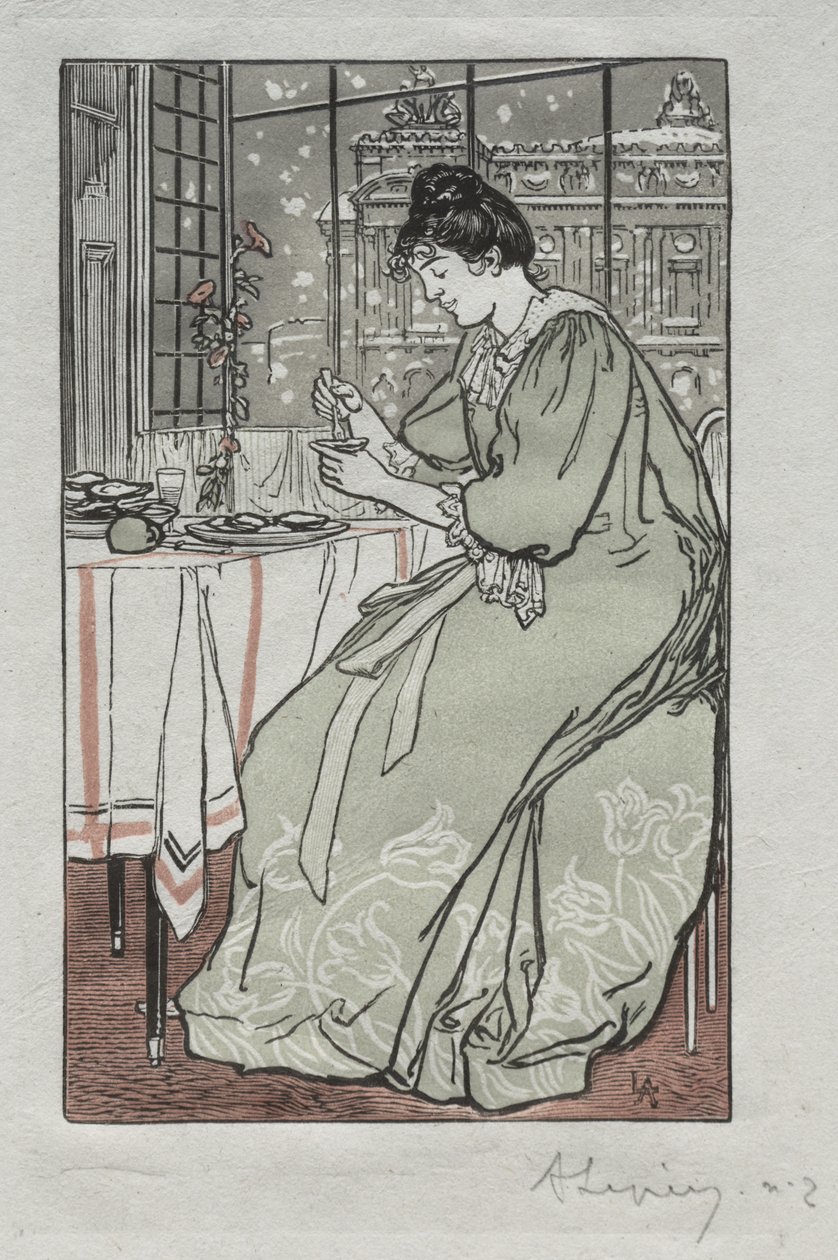 Parijs Almanak, 1897: Winter door Auguste Louis Lepère