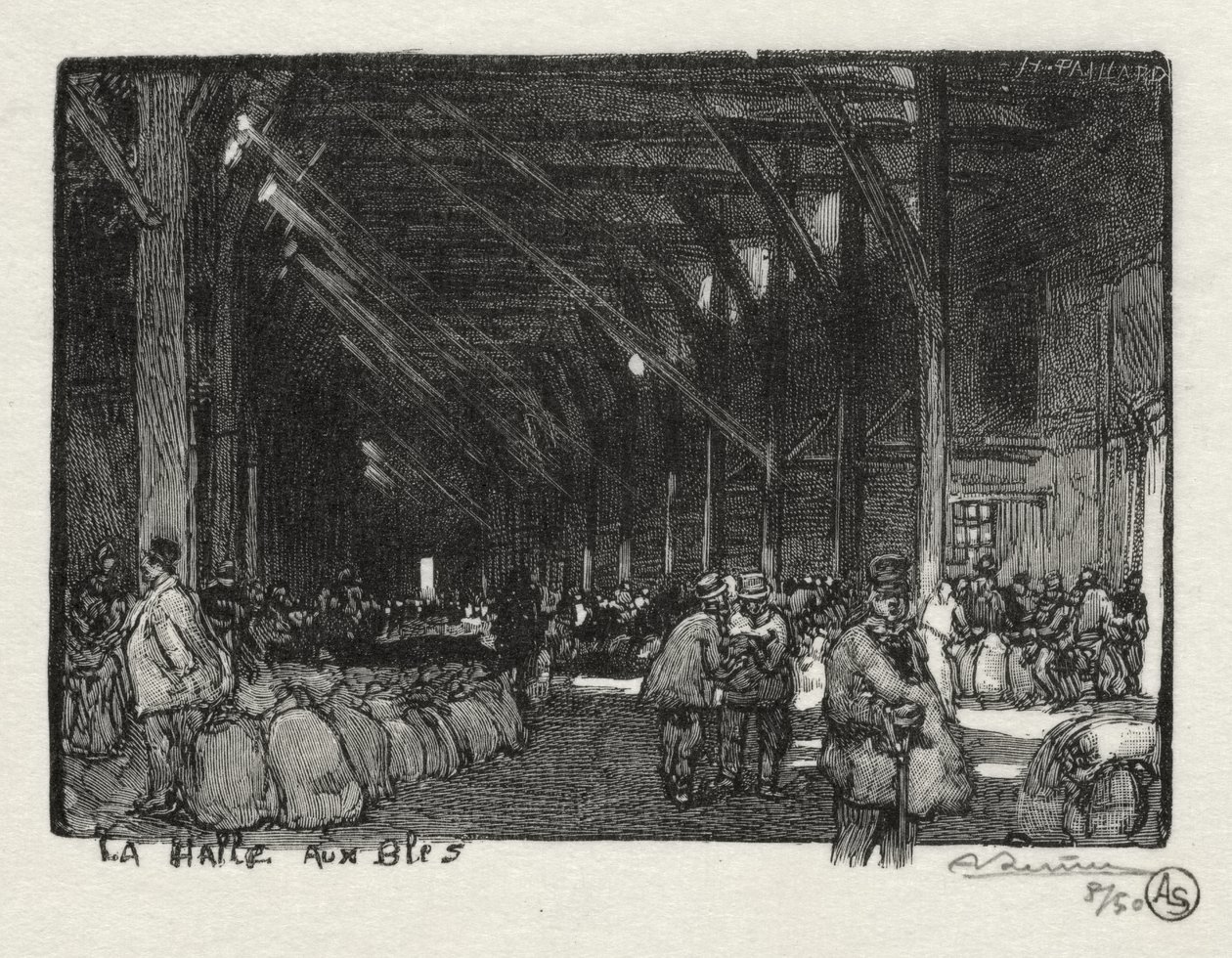 Rouen Illustré: La Halle aux Blés door Auguste Louis Lepère