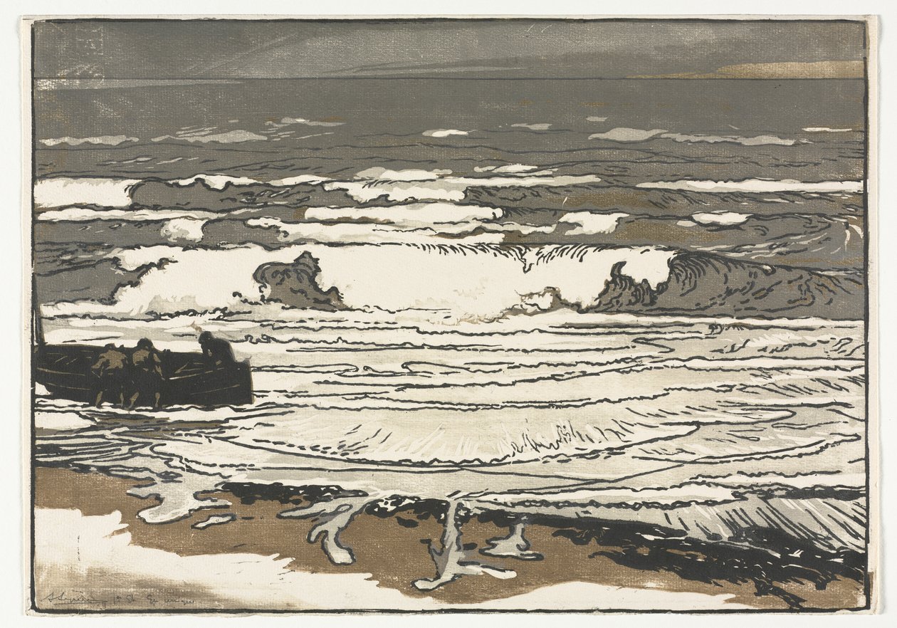 De Brekende Golven, Getij van September 1901 door Auguste Louis Lepère