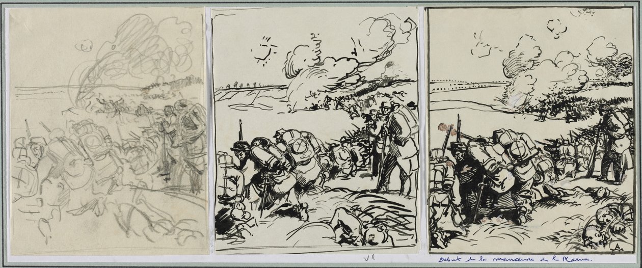 Begin van de manoeuvre van de Marne door Auguste Louis Lepère