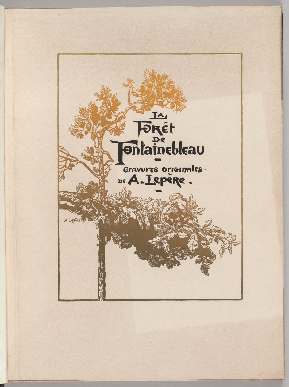 Fontainebleau Bos: Omslag (La Forêt de Fontainebleau) door Auguste Louis Lepère