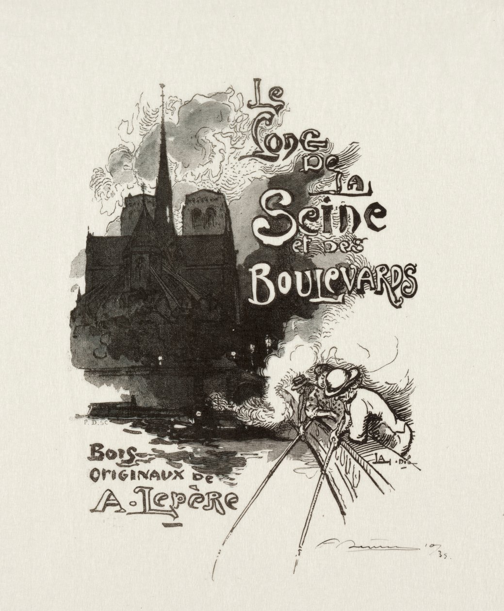 Frontispice: Langs de Seine en de Boulevards door Auguste Louis Lepère