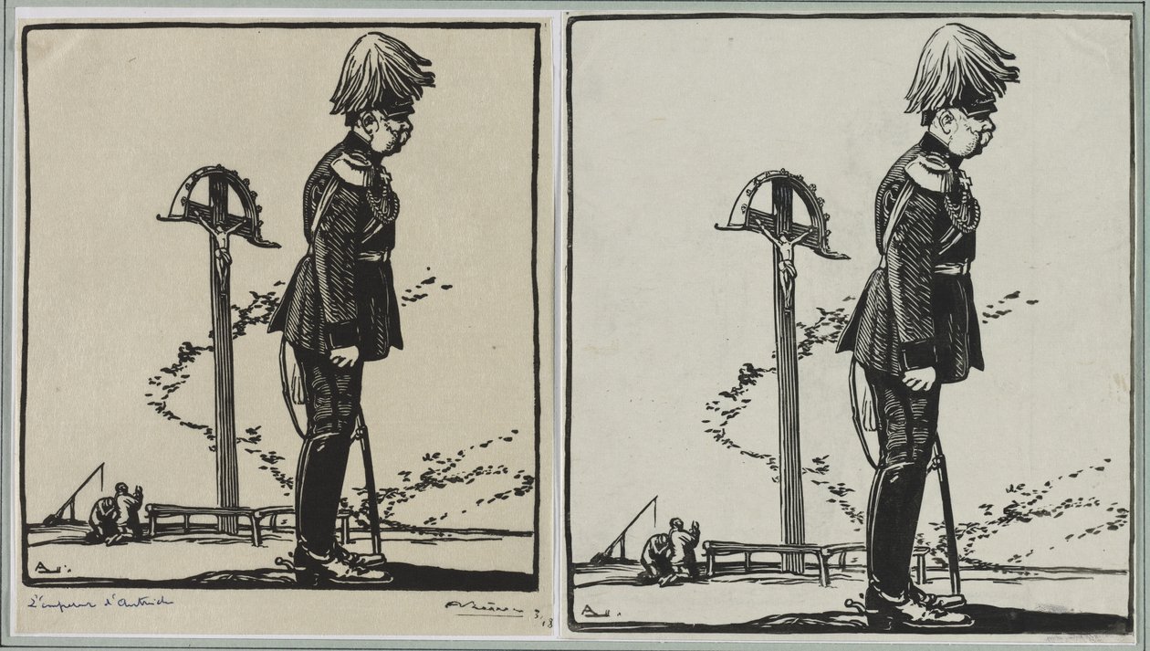 De Keizer van Oostenrijk, 1914 door Auguste Louis Lepère