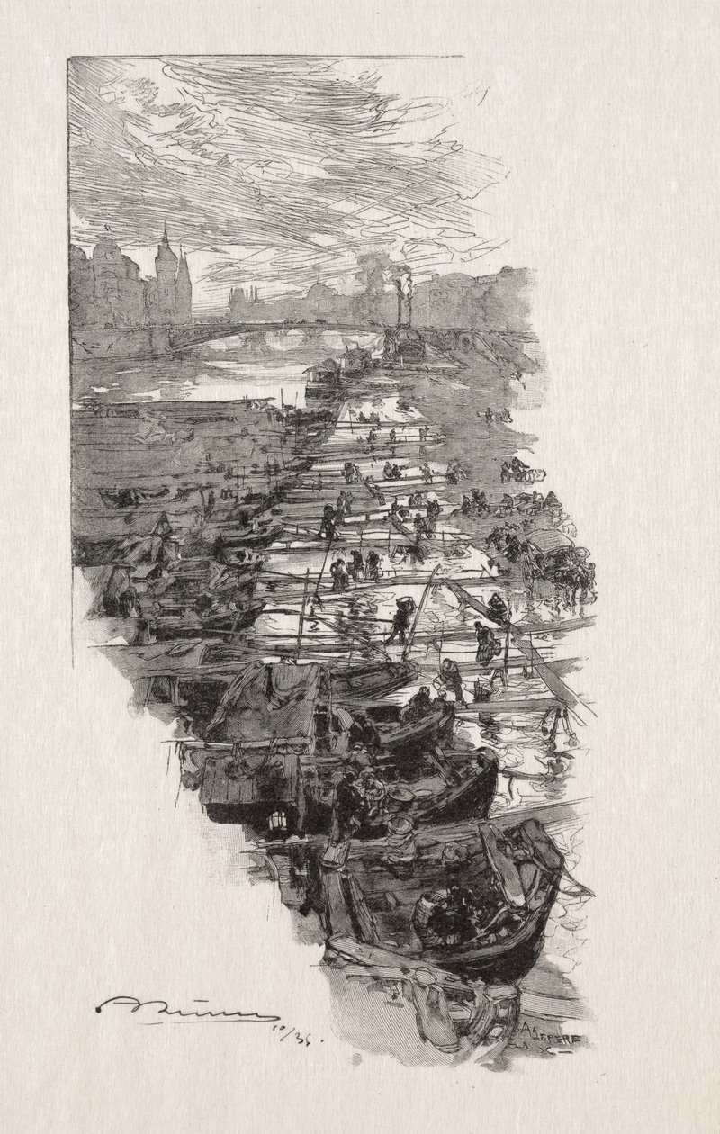 De Appelmarkt door Auguste Louis Lepère