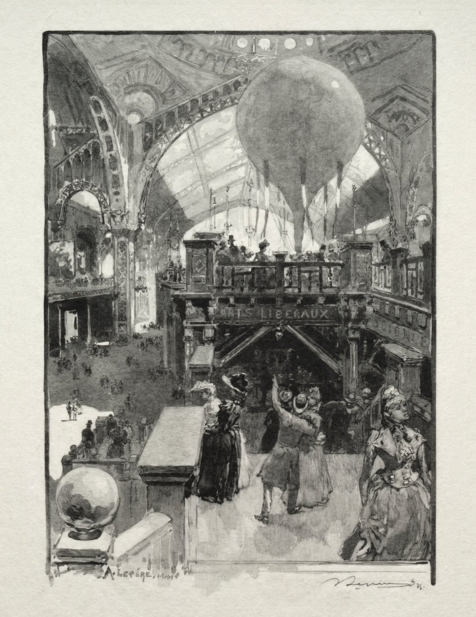 Het Paleis van de Vrije Kunsten, Interieur door Auguste Louis Lepère
