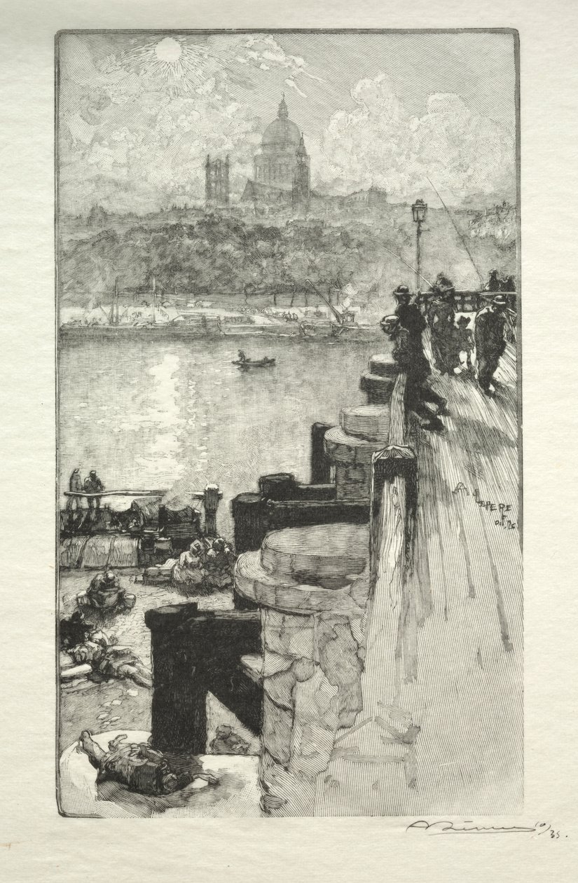 Montagne Ste. Genevieve door Auguste Louis Lepère