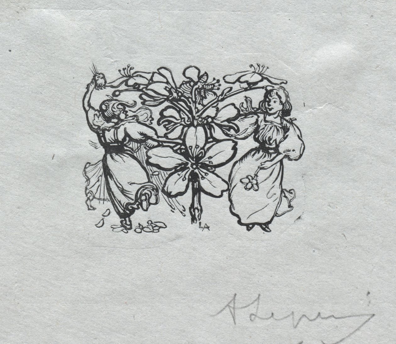 Parijs Almanak, 1897: Staartstuk, Lente door Auguste Louis Lepère