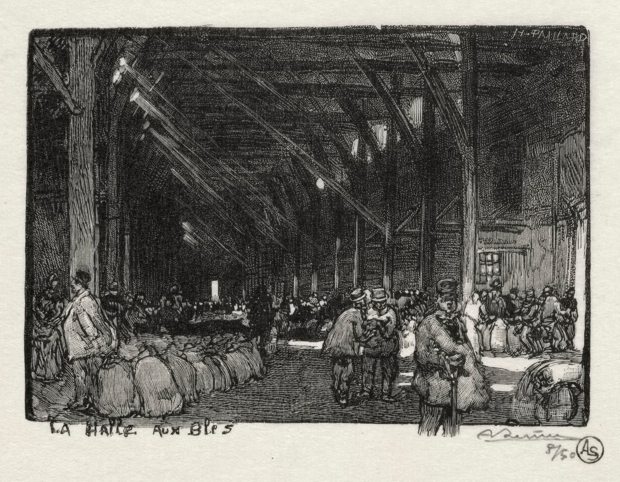 Rouen Illustré: La Halle aux Blés door Auguste Louis Lepère