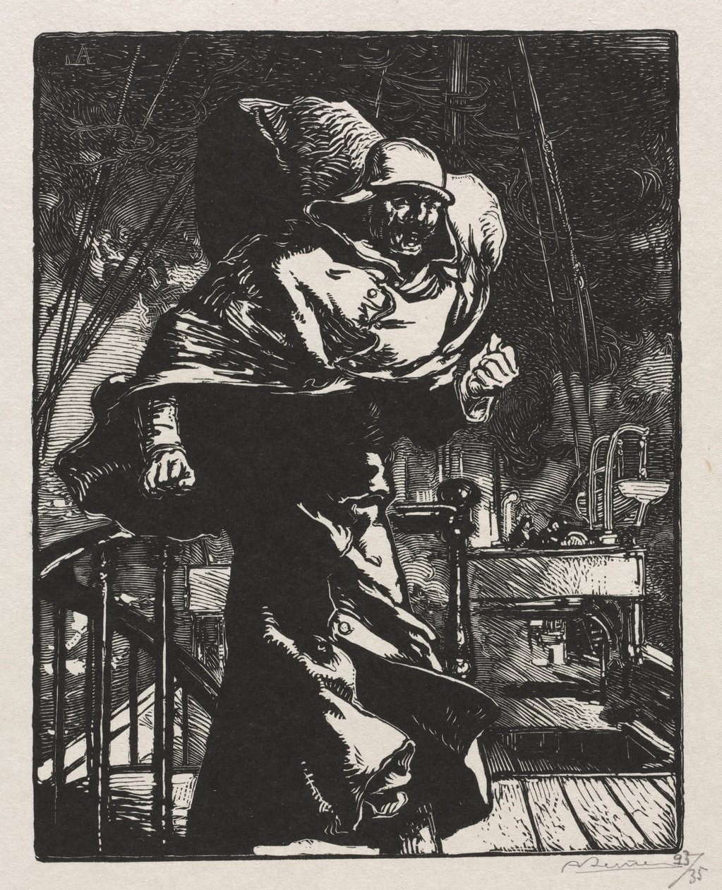 De Oorlog van 1914. Eerste Serie. Keizer Wilhelm in Woede door Auguste Louis Lepère