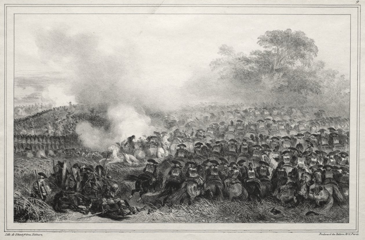 Album voor 1835: Carré enfoncé... door Auguste Raffet