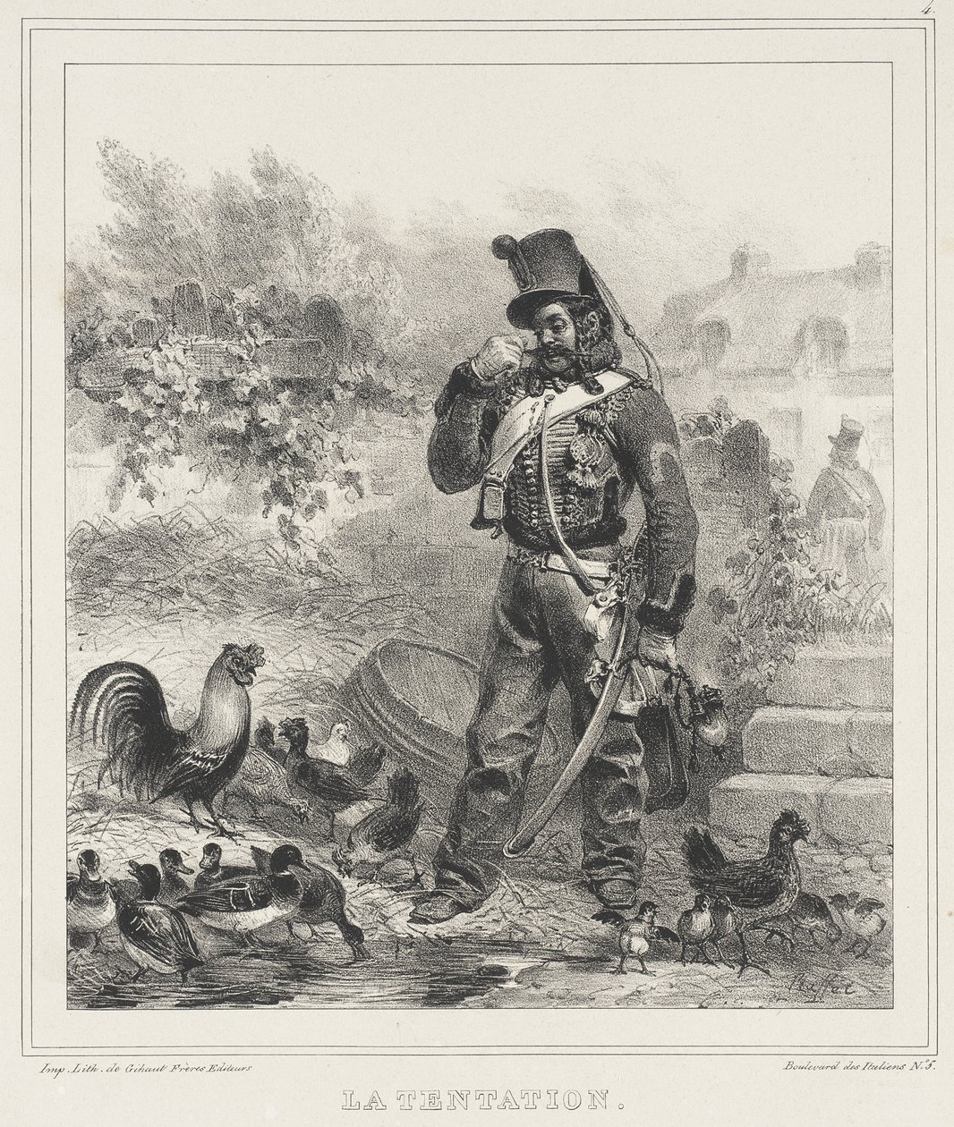 De verleiding door Auguste Raffet