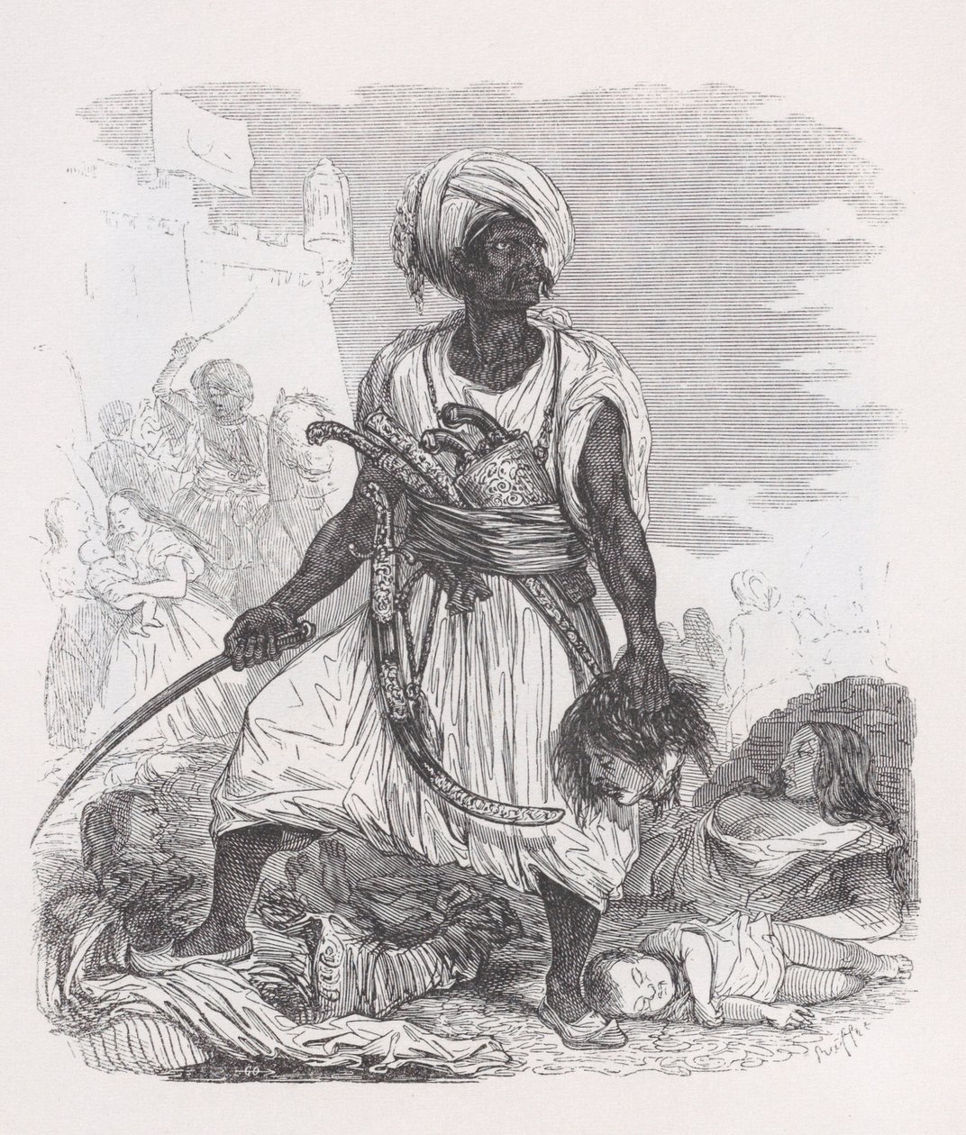 Psara uit De volledige werken van Béranger, 1836 door Auguste Raffet