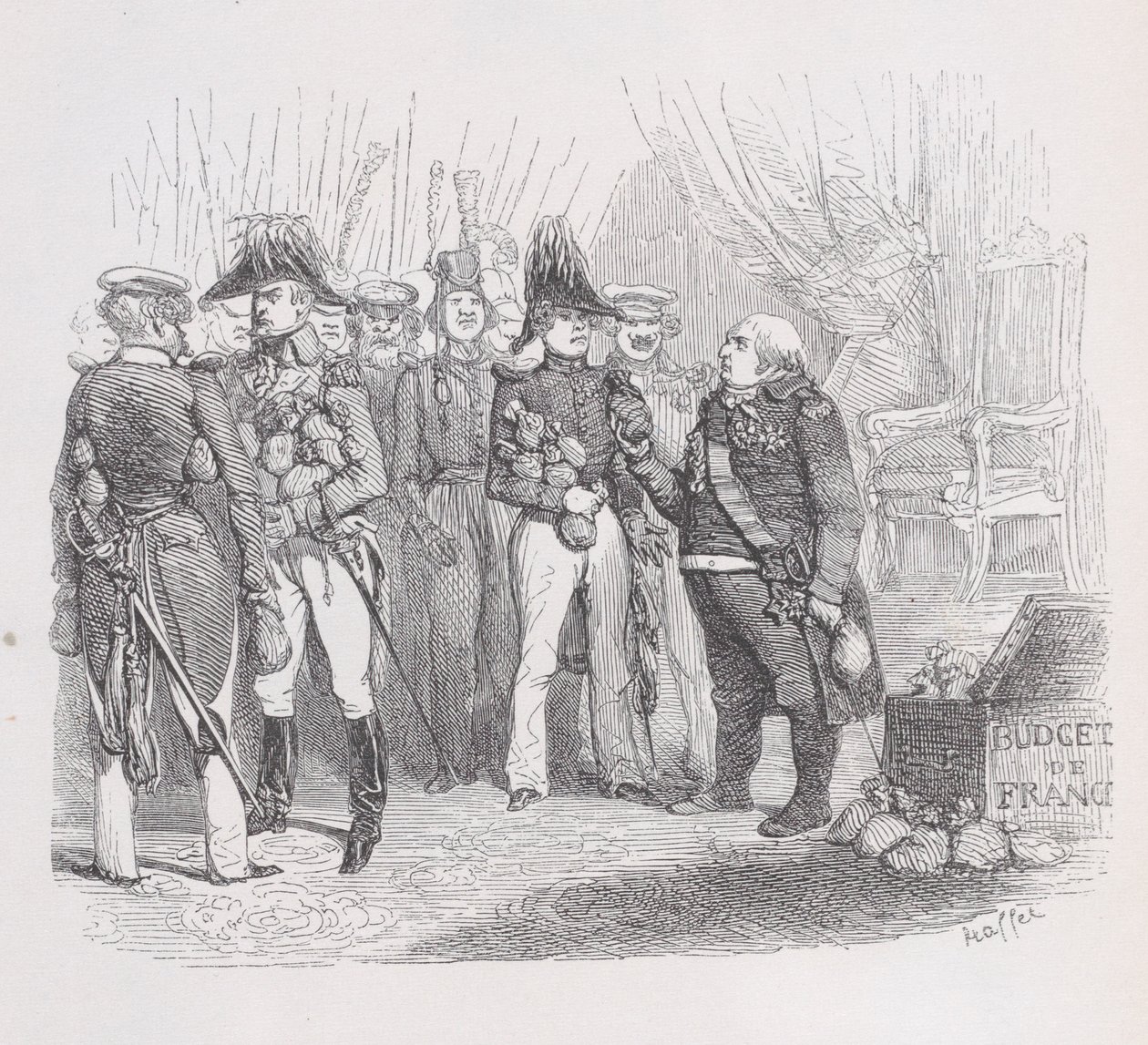 De barbaarse heilige alliantie uit De volledige werken van Béranger door Auguste Raffet