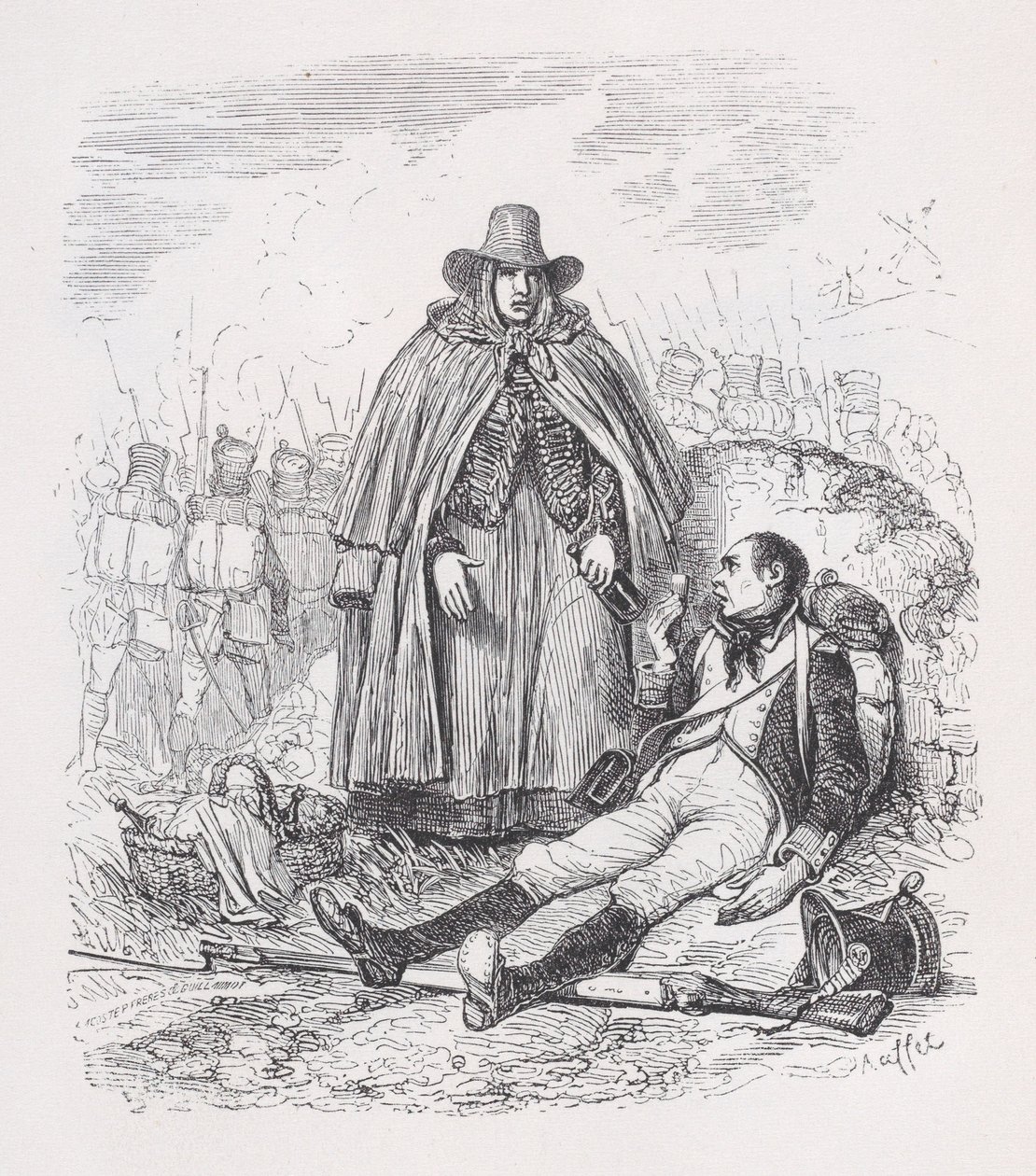 De Vivandière uit De Volledige Werken van Béranger, 1836 door Auguste Raffet