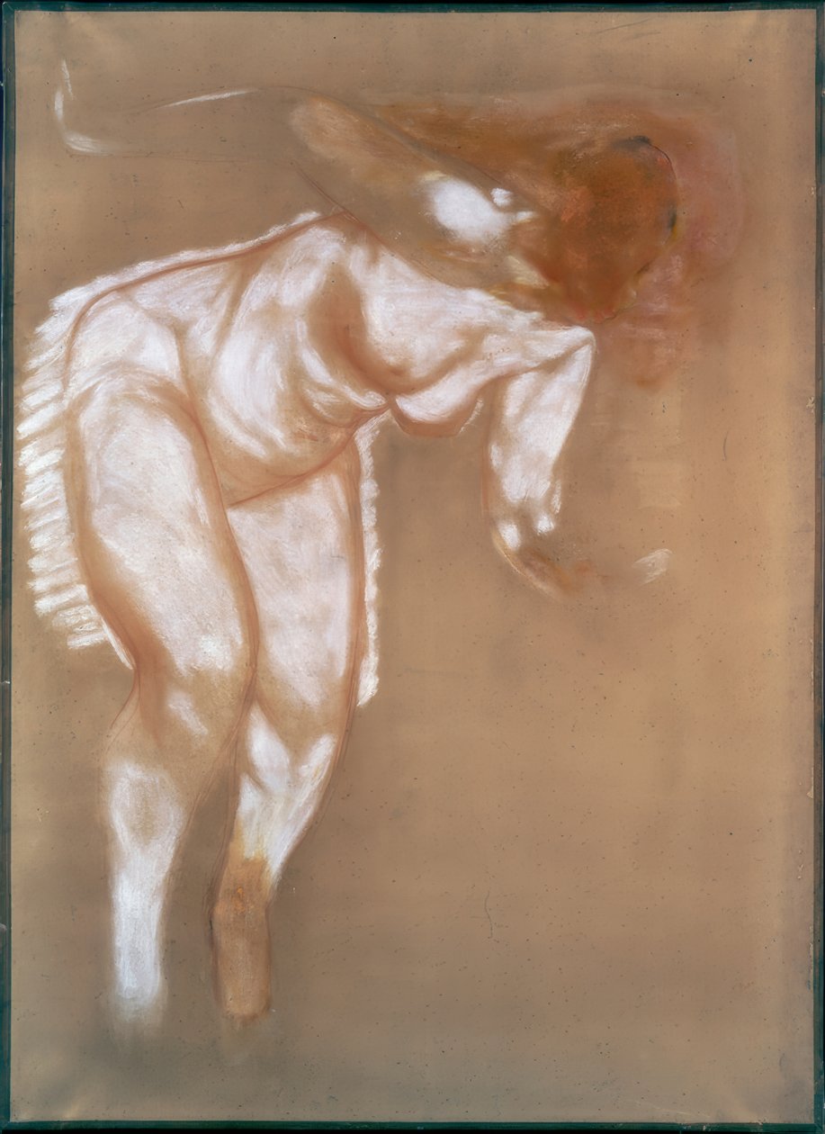 Studie voor een zittend naakt door Auguste Renoir