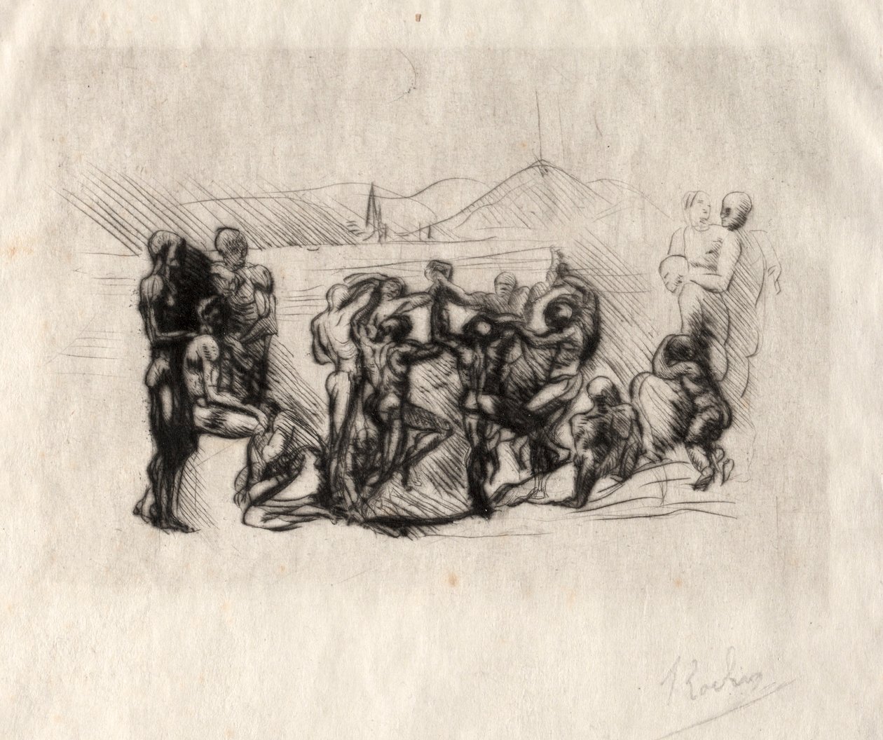 La Ronde, 1883 door Auguste Rodin