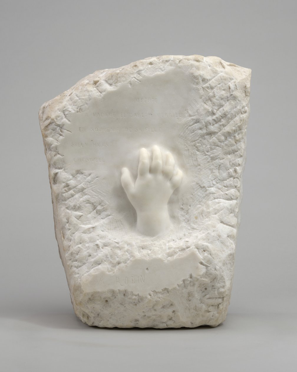 Memorial Relief Hand van een kind door Auguste Rodin