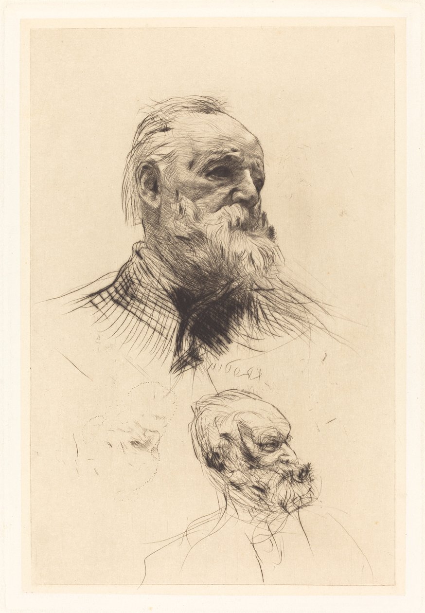 Victor Hugo, De Trois Quarts, 1884 door Auguste Rodin