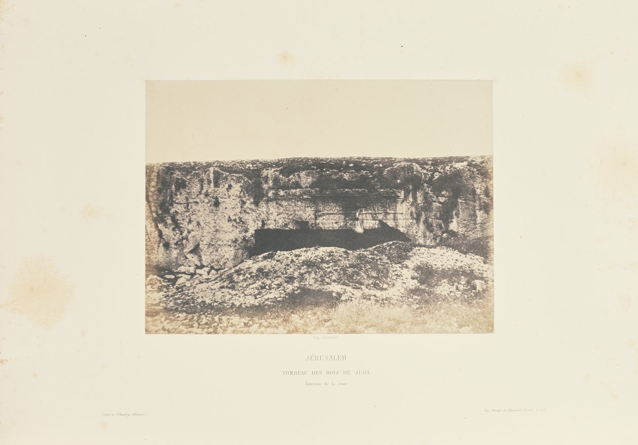 Jeruzalem. Graf van de koningen van Juda. Interieur van de binnenplaats door Auguste Salzmann