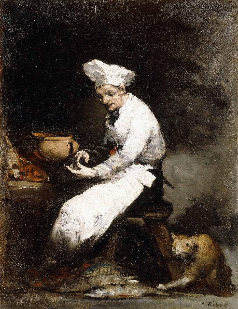 De kok en de kat door Auguste Theodule Ribot