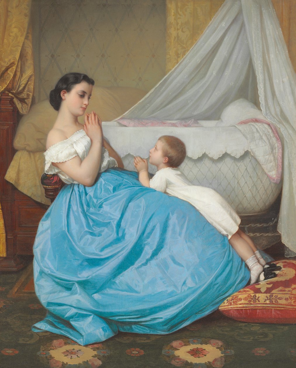 Een avondgebed, 1858 door Auguste Toulmouche