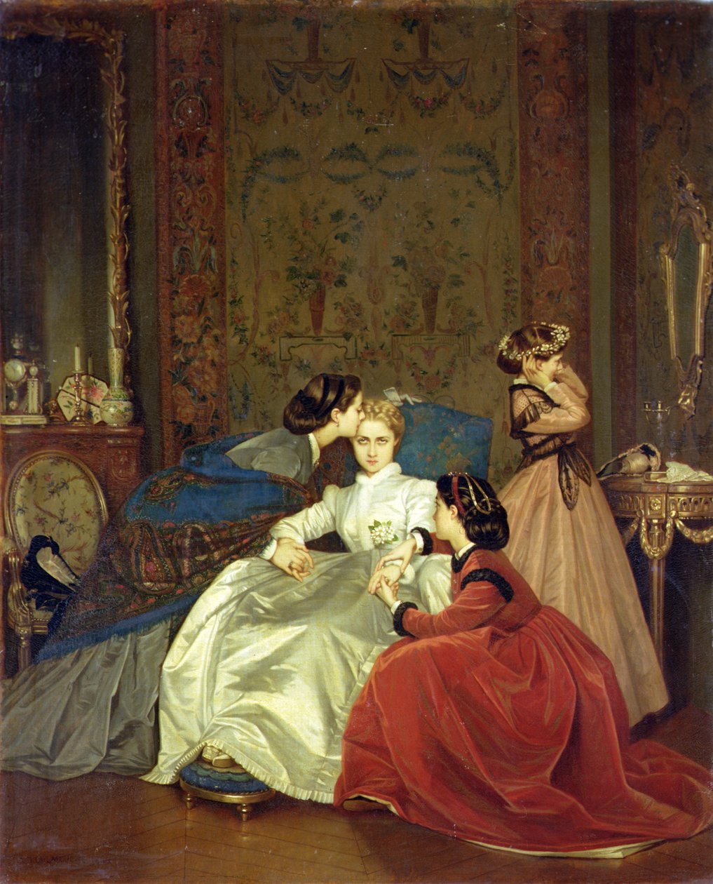 De aarzelende bruid door Auguste Toulmouche