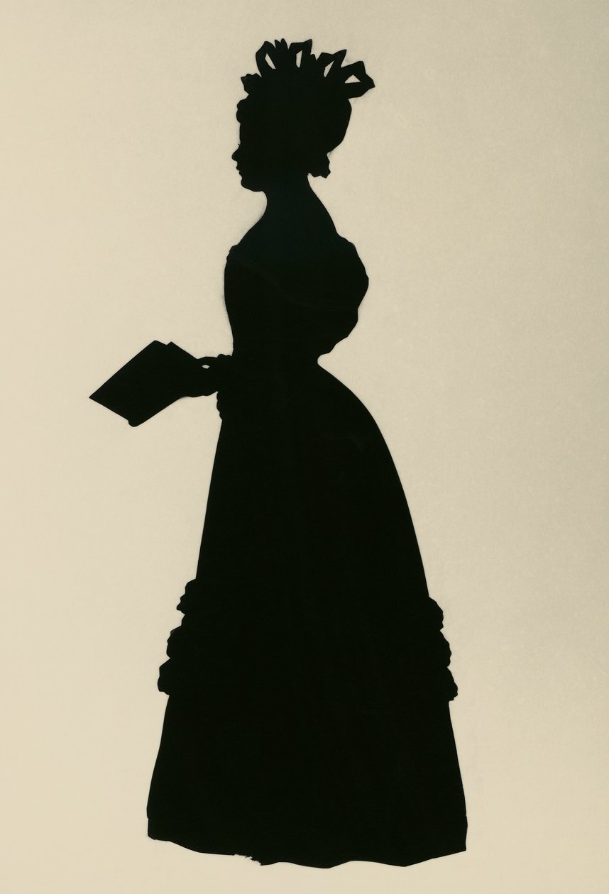 Silhouet van Susan Edmonstone Ferrier, Schotse romanschrijfster, ca 1830 door Augustin Amant Constant Fidele Edouart