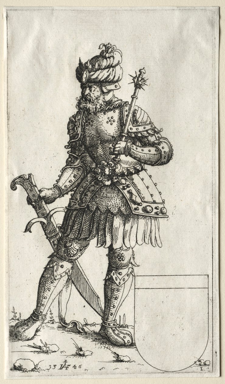 Sigismund II, Koning van Polen, 1546 door Augustin Hirschvogel