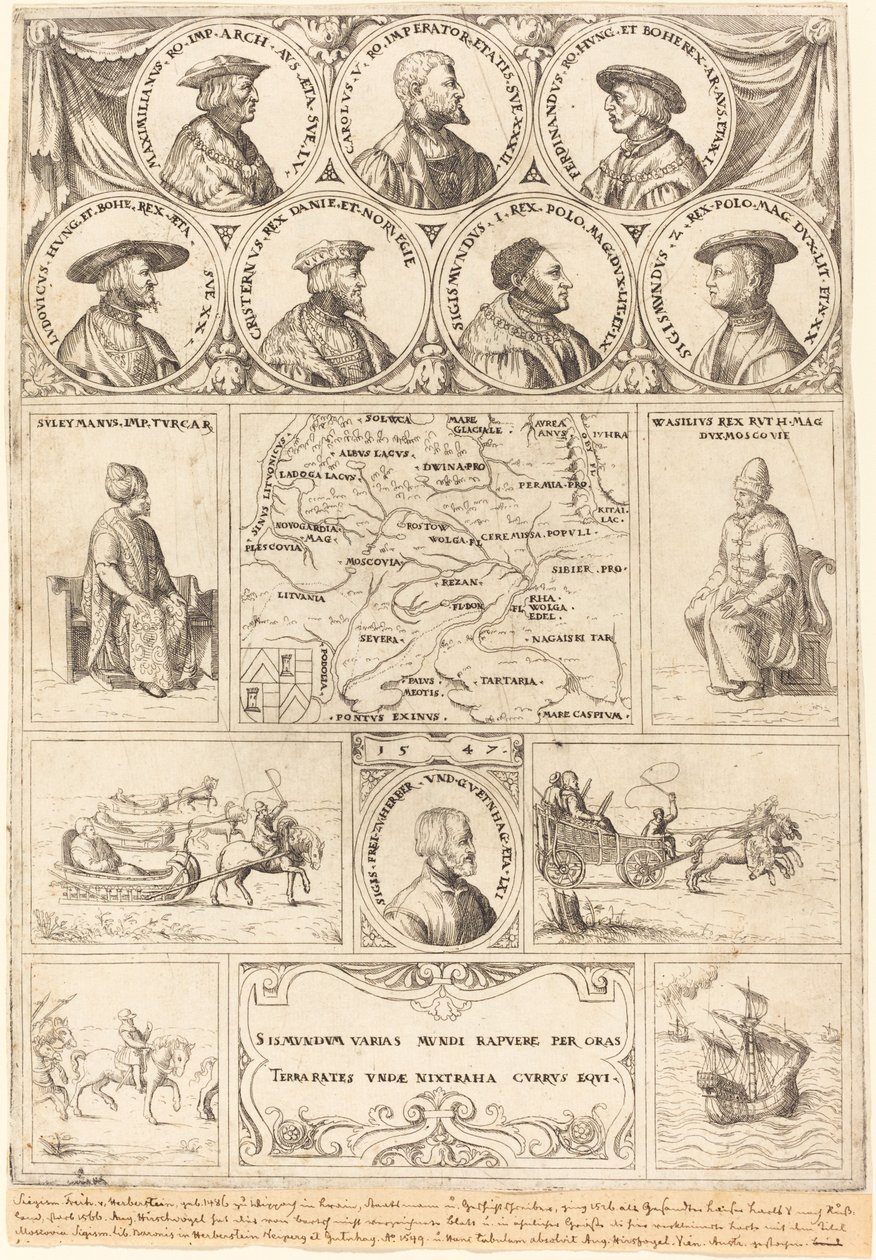 Sigismund von Herberstein door Augustin Hirschvogel