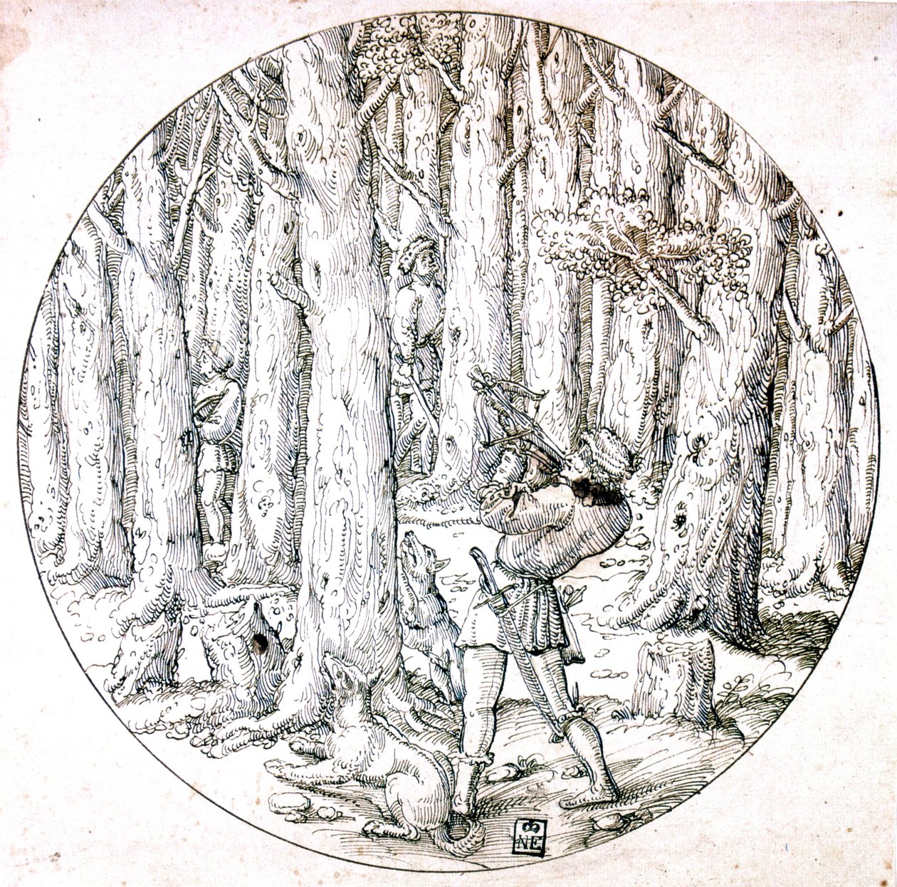 De jacht door Augustin Hirschvogel