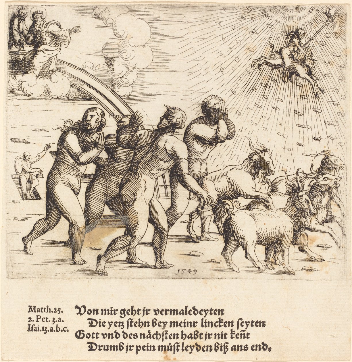 Het laatste oordeel, 1549 door Augustin Hirschvogel
