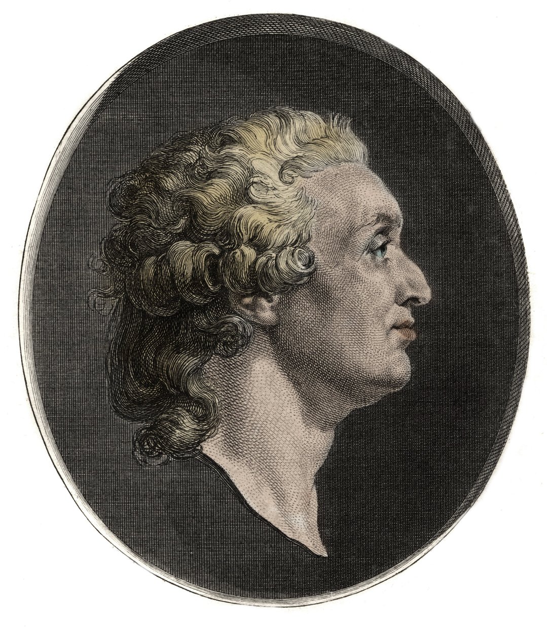 Portret van Marie Jean Antoine Nicolas de Caritat, Markies de Condorcet (1743 - 1794) naar Augustin Saint-Aubin (1736-1807) door Augustin de (after) Saint Aubin