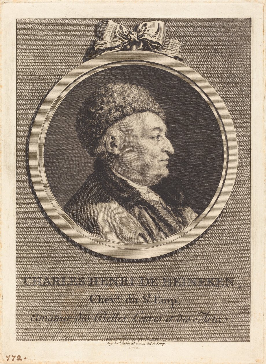 Charles Henri de Heineken door Augustin de Saint-Aubin