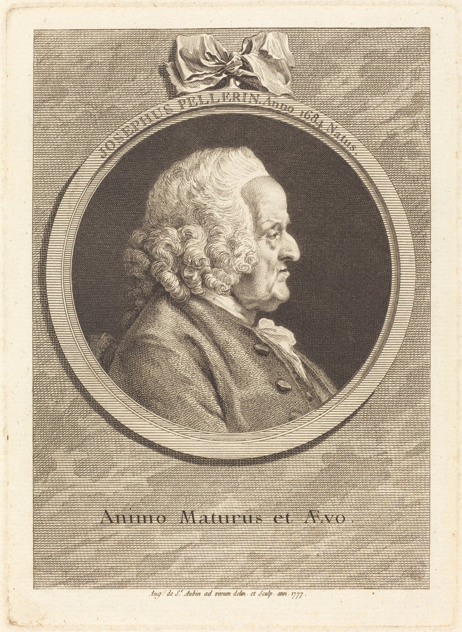 Joseph Pellerin door Augustin de Saint-Aubin