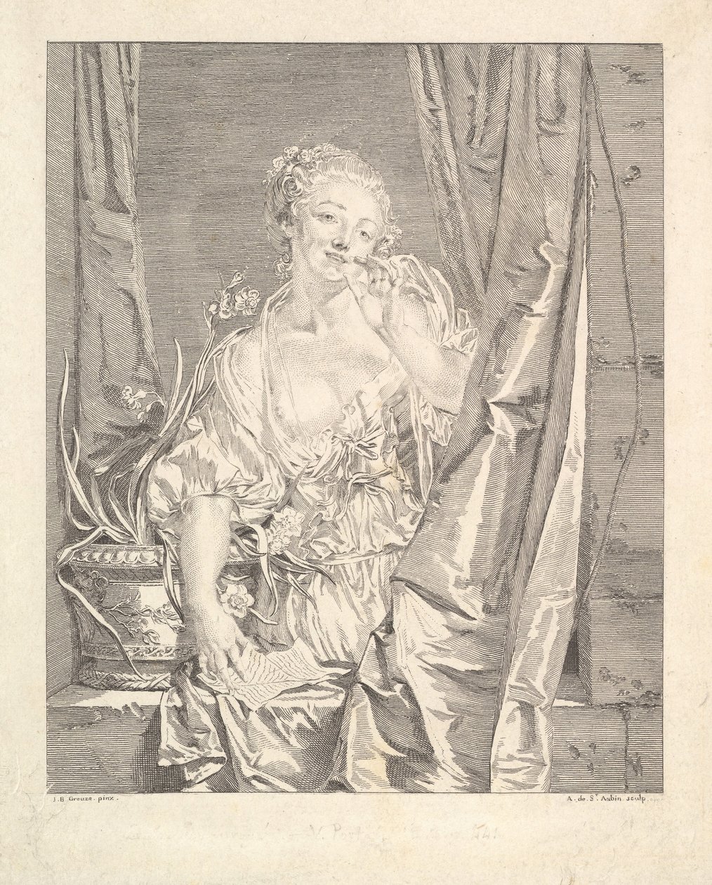 De Stuurde Kus door Augustin de Saint Aubin