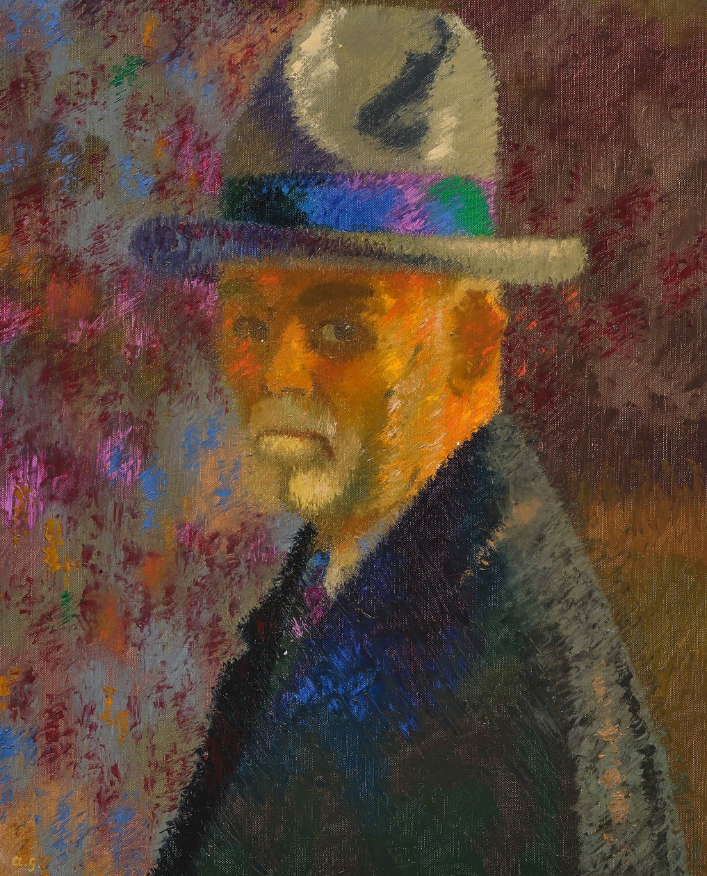 Augusto Giacometti zelfportret 1934 door Augusto Giacometti
