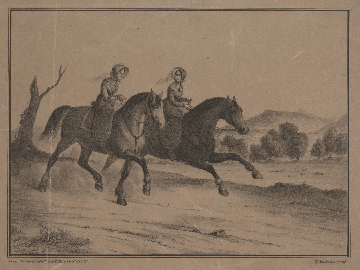 Zondag op het platteland, 1850 door Augustus Kollner