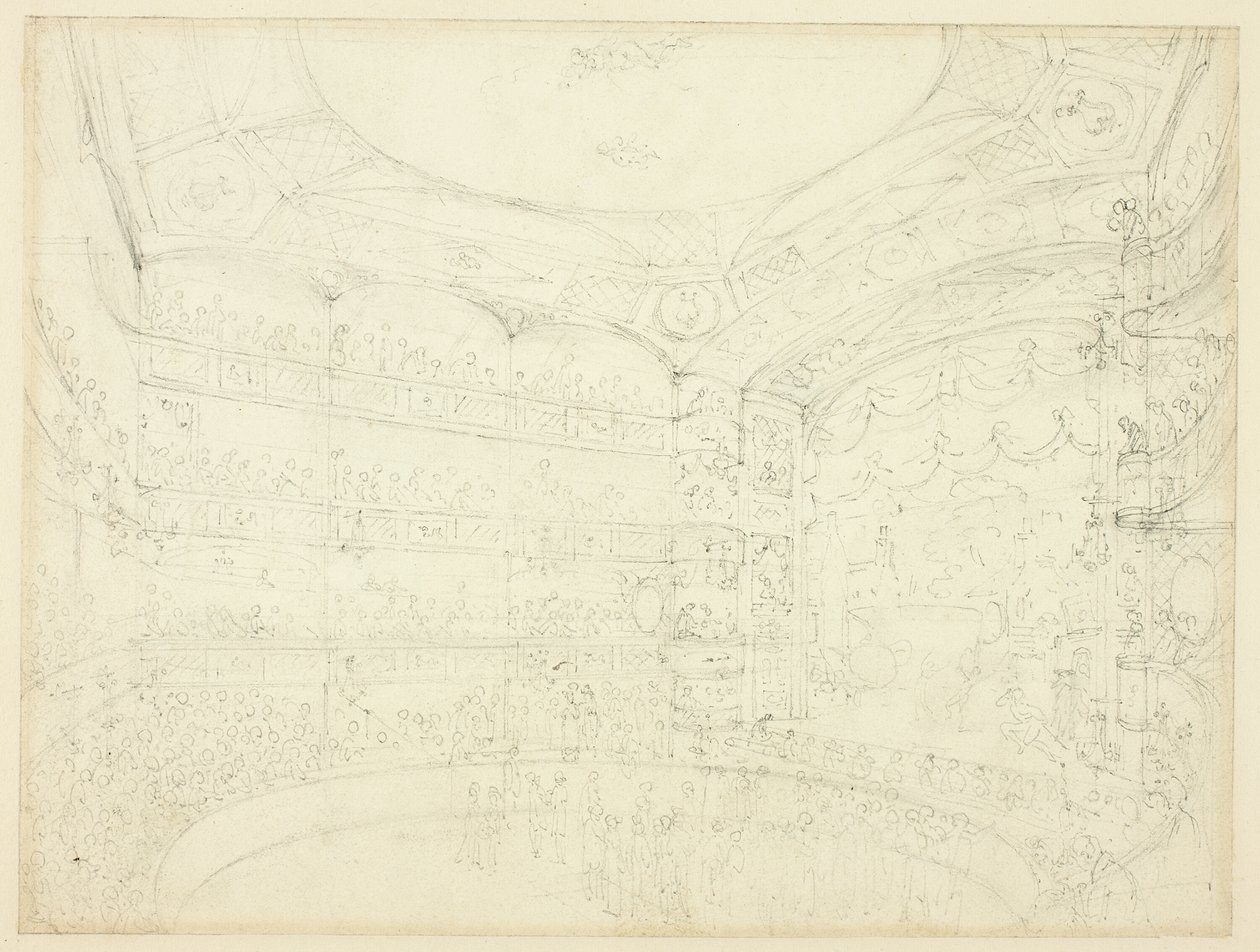 Studie voor Royal Circus, uit Microcosm of London door Augustus Charles Pugin