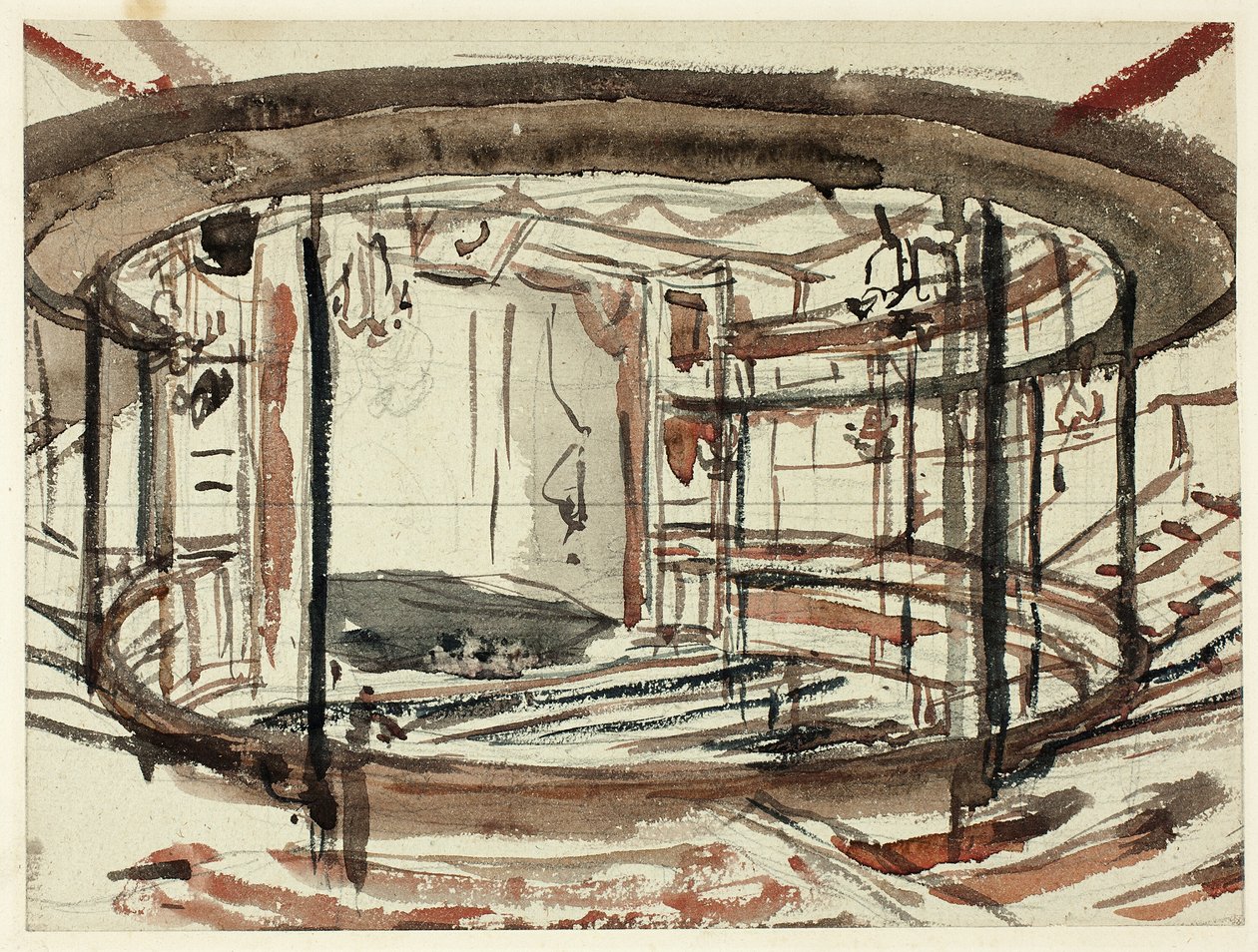 Studie voor Sadlers Wells Theater door Augustus Charles Pugin