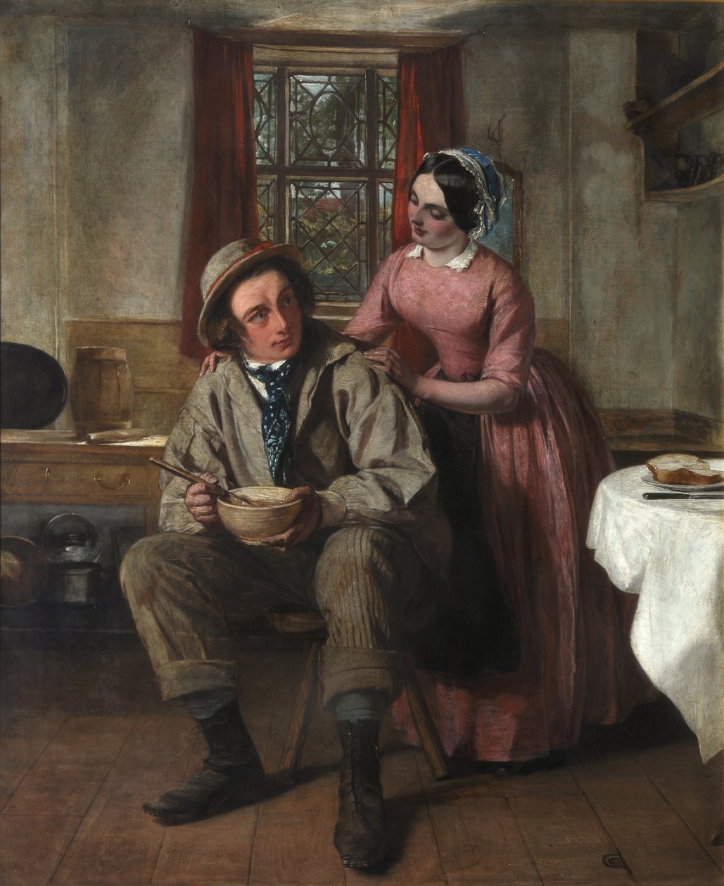 Charles Dickens in de rol van Sir Charles Coldstream, ca. 1850 door Augustus Leopold Egg