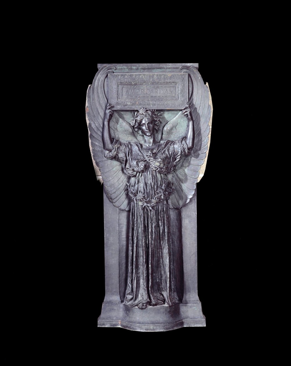 Amor caritas. Hoog reliëf in brons door Augustus Saint Gaudens (1848-1907) door Augustus Saint Gaudens