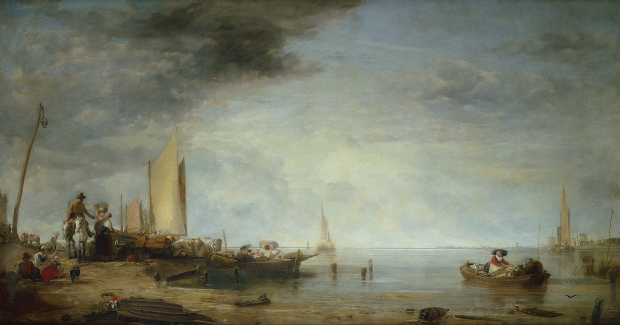 Nederlandse Marktboten, Rotterdam door Augustus Wall Callcott