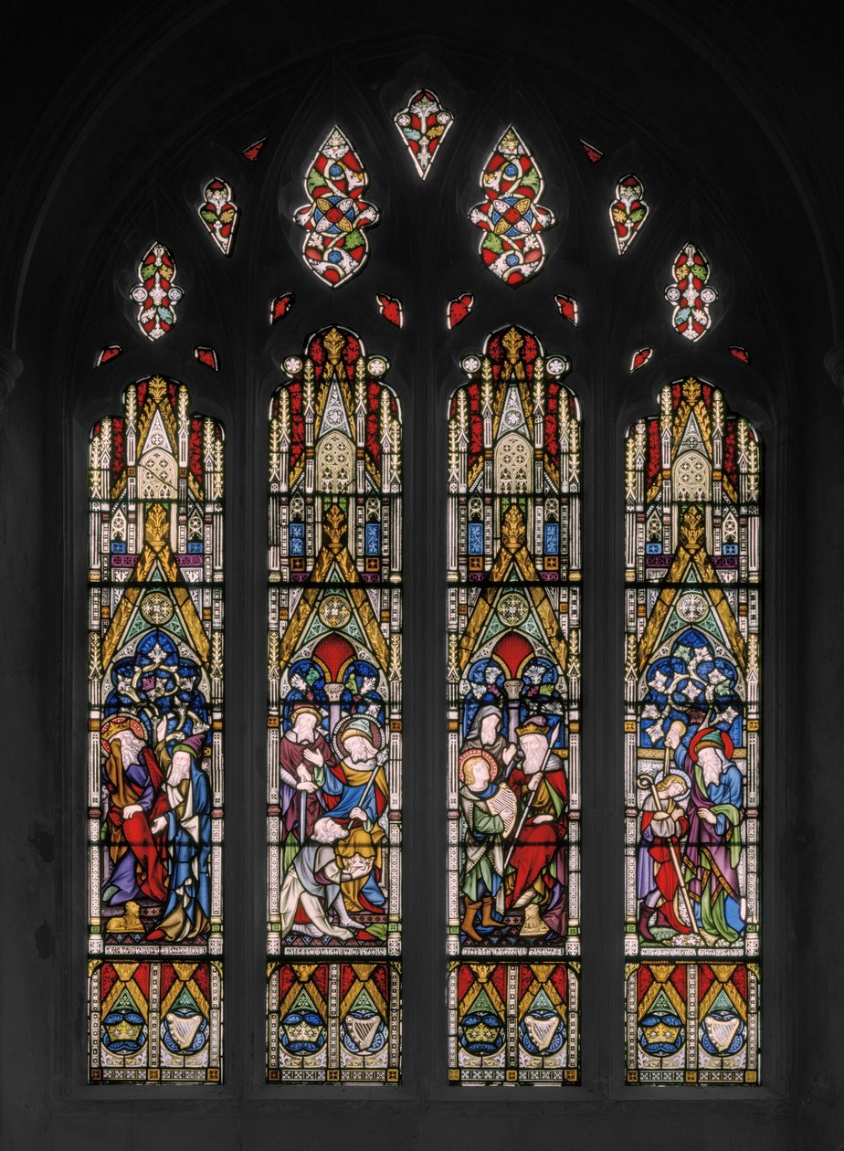 Bijbelse Scènes van David & Saul door Augustus Welby Northmore Pugin