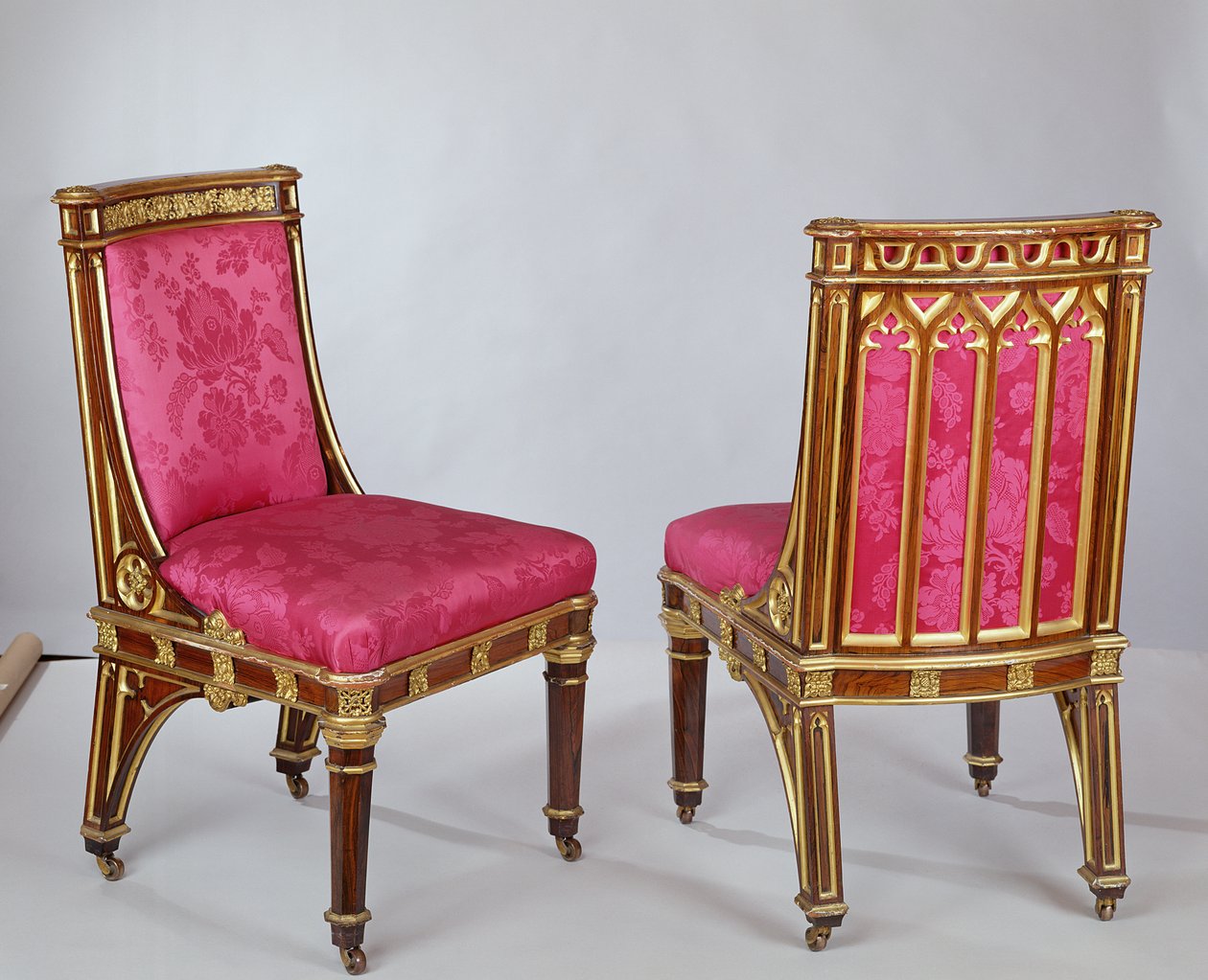 Paar stoelen, gemaakt door Morel en Seddon door Augustus Welby Northmore Pugin