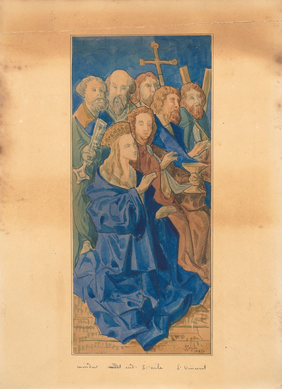 Raam westkant, zuidbeuk, Sint Vincent door Augustus Welby Northmore Pugin